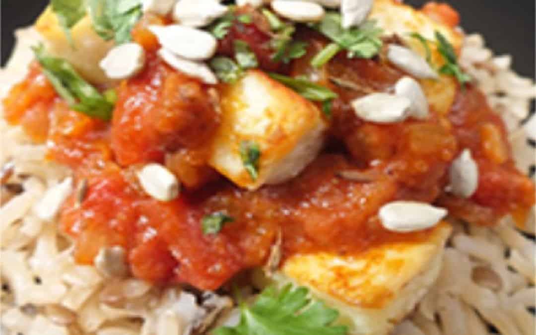 Curry Paneer Reisgericht