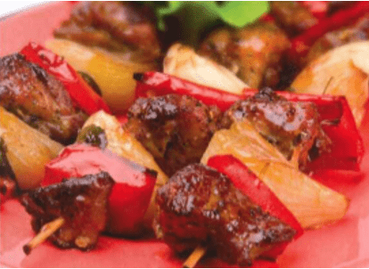 Lamm Kebab mit Gemüse, Island Spiced Salt