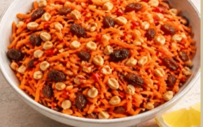 Karotten Sambal mit Erd- nüssen und Rosinen